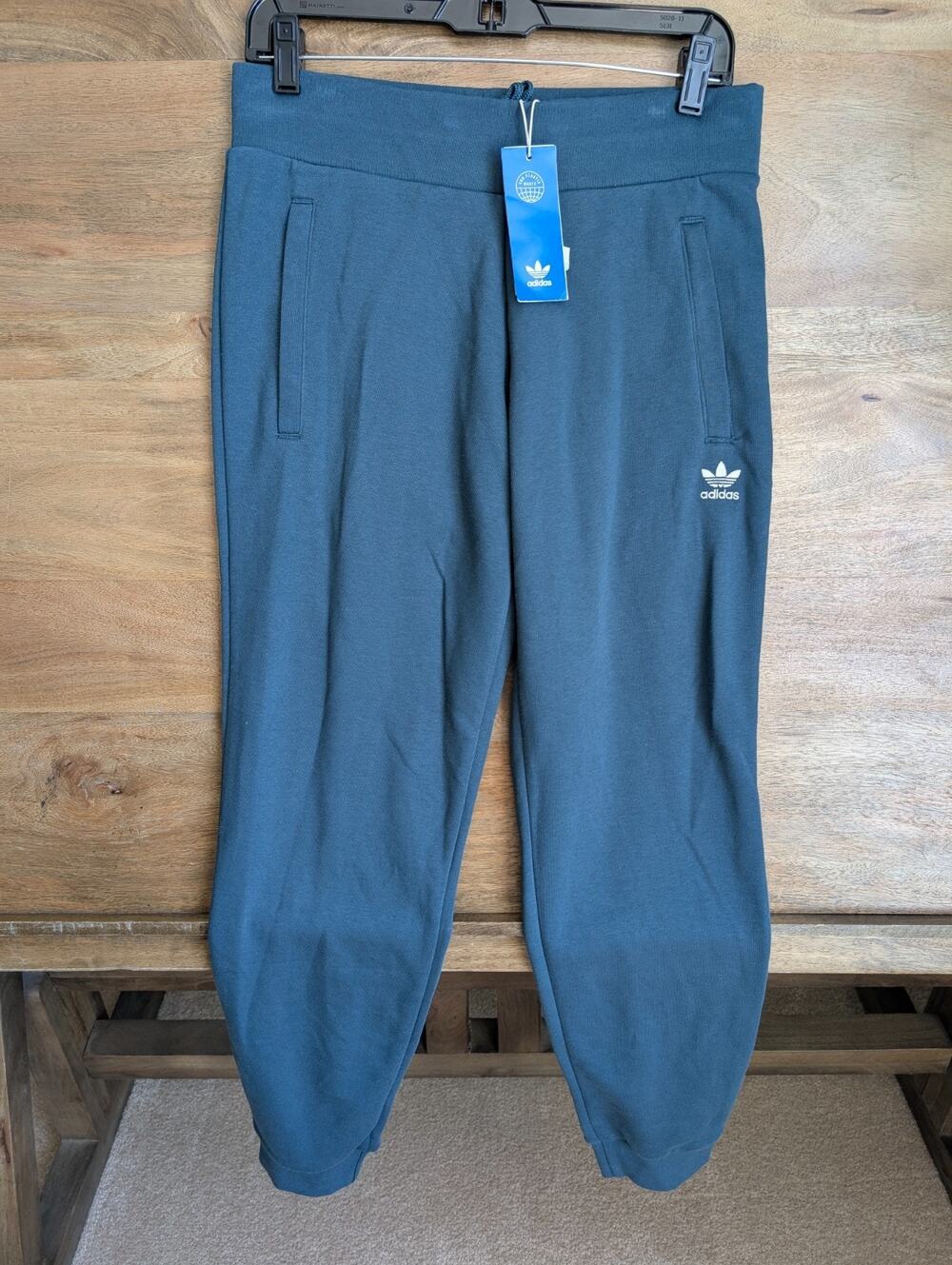 NWT Adidas Originals Track Pants Womens Small Arctic Night Blue Lined IJ9818